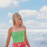 Lamu Necklace Silver Drop 3 - Watermelon
