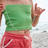 Lamu Necklace Silver Drop 3 - Watermelon