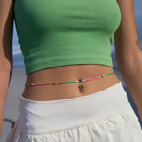Watamu Waist Beads Gold Bead - Watermelon