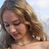 Lamu Necklace Silver Drop 2- Watermelon