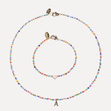 Necklace & Bracelet Letter Set - LOVE