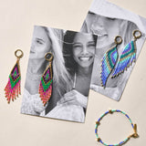 Fringe Earrings - Peacock