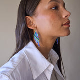 Fringe Earrings - Peacock