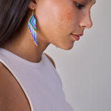 Fringe Earrings - Peacock