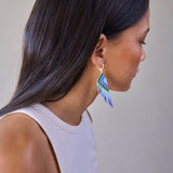 Fringe Earrings - Peacock