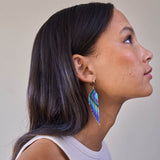 Fringe Earrings - Peacock