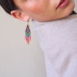 Fringe Earrings - Persimmon