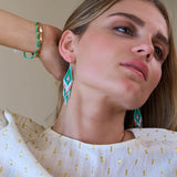 Fringe Earrings - Kiwi