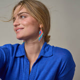 Fringe Earrings - Parrot