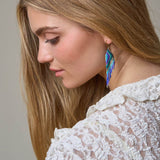 Fringe Earrings - Peacock