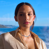 Lamu Necklace Gold Cube - Lagoon