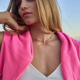 Lamu Necklace Gold Star - Watermelon