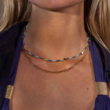 Lamu Necklace Gold Star - Lagoon