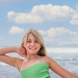 Necklace & Bracelet Child Set Silver Drop 1 - Watermelon