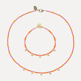 Necklace & Bracelet Set Gold Drop - Granadilla