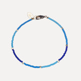 Kilifi Anklet Gold Cube - Lagoon