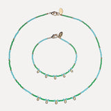 Necklace & Bracelet Set Gold Drop - Kiwi