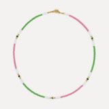Lamu Necklace Gold Bead - Watermelon